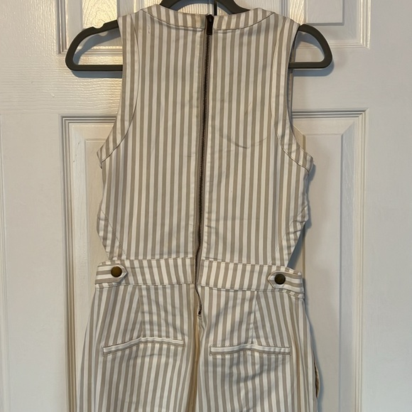 Rachel Roy Cut Out Denim Wide Leg Pantsuit - Picture 6 of 6